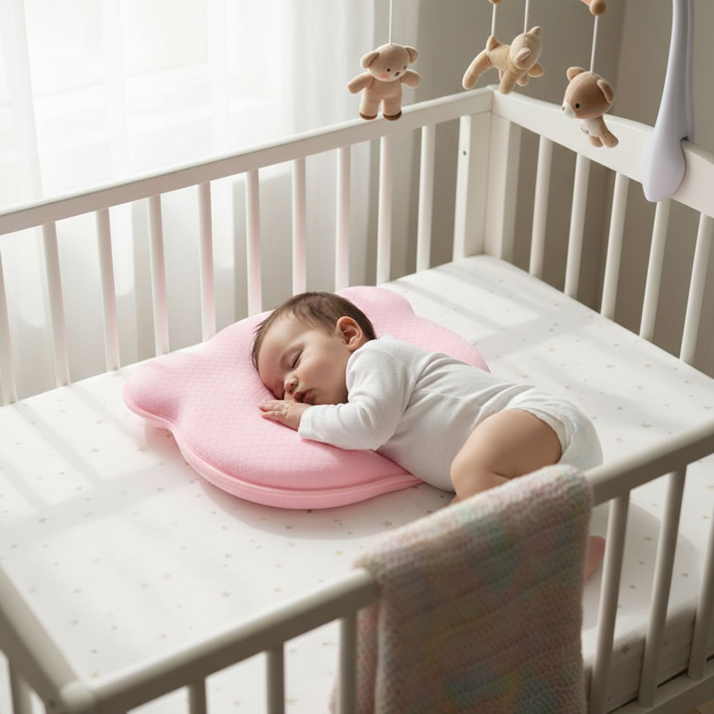 Ergonomic Baby Head Support Pillow