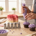 Cake Piping Tips Set with Bag & Coupler