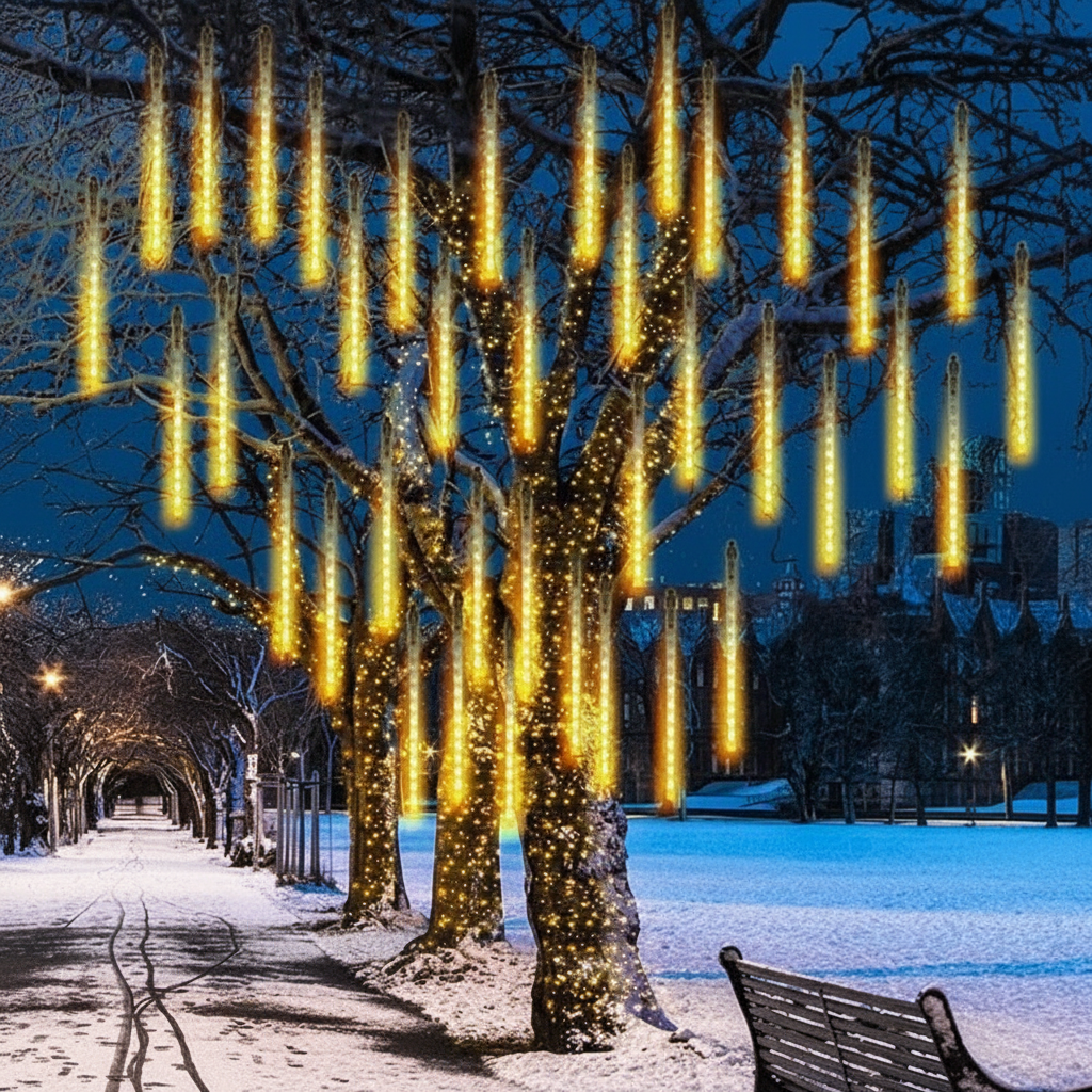 LED Dripping Icicle Lights - 8 Tubes, 20 Inch
