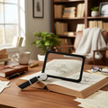 Foldable LED Magnifying Glass with 5x Magnification