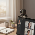 4K 60fps Webcam with Auto-Focus & Built-in Mic