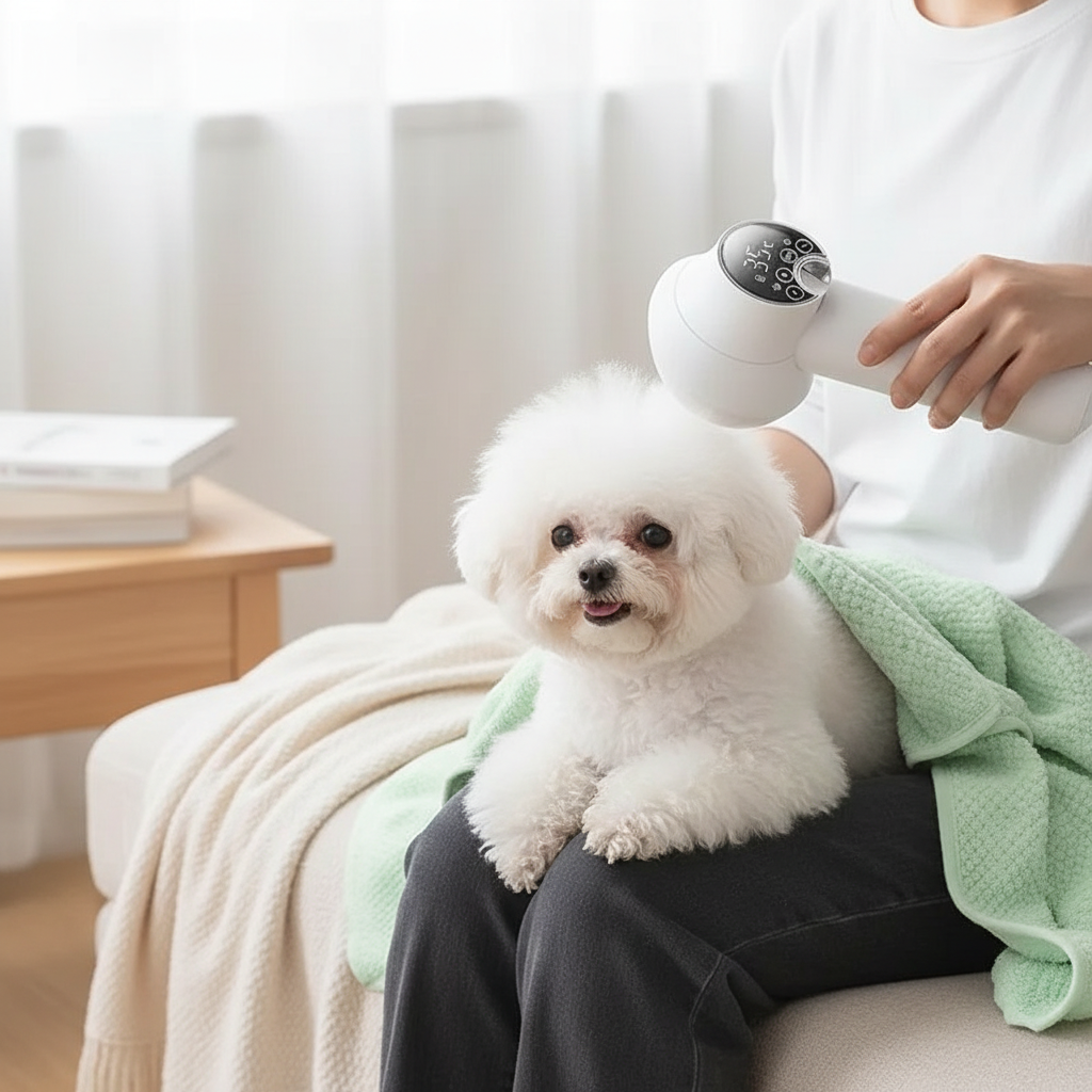 2-in-1 Smart Dog Hair Dryer with Brush