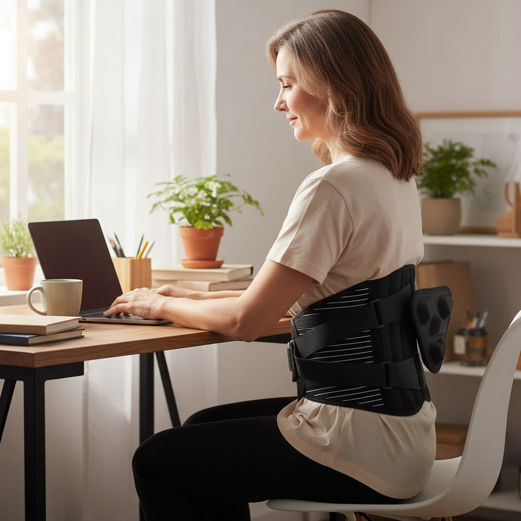 Lumbar Support Brace for Lower Back Pain Relief