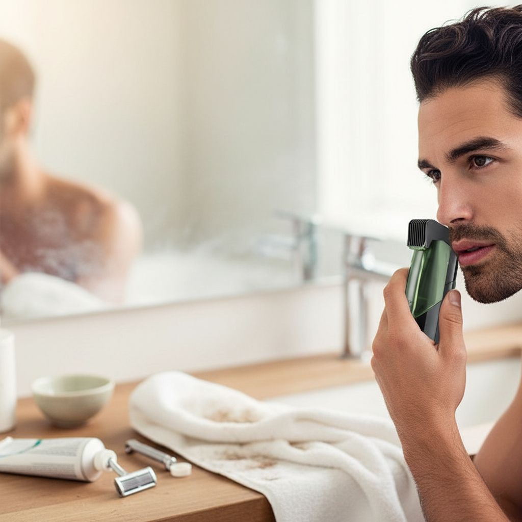 Waterproof Vacuum Beard Trimmer with 20 Length Settings