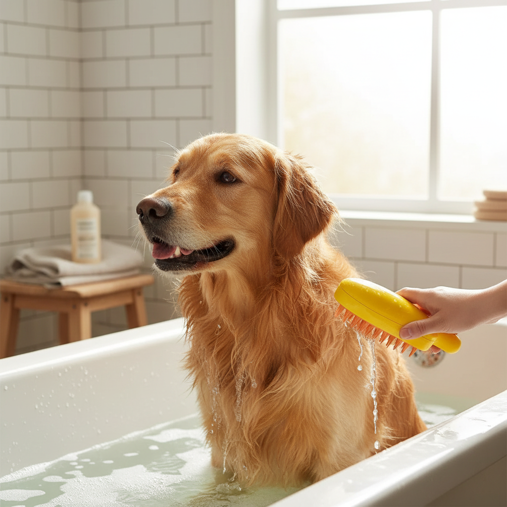 Steamy Dog Brush with Steam Technology for Shedding