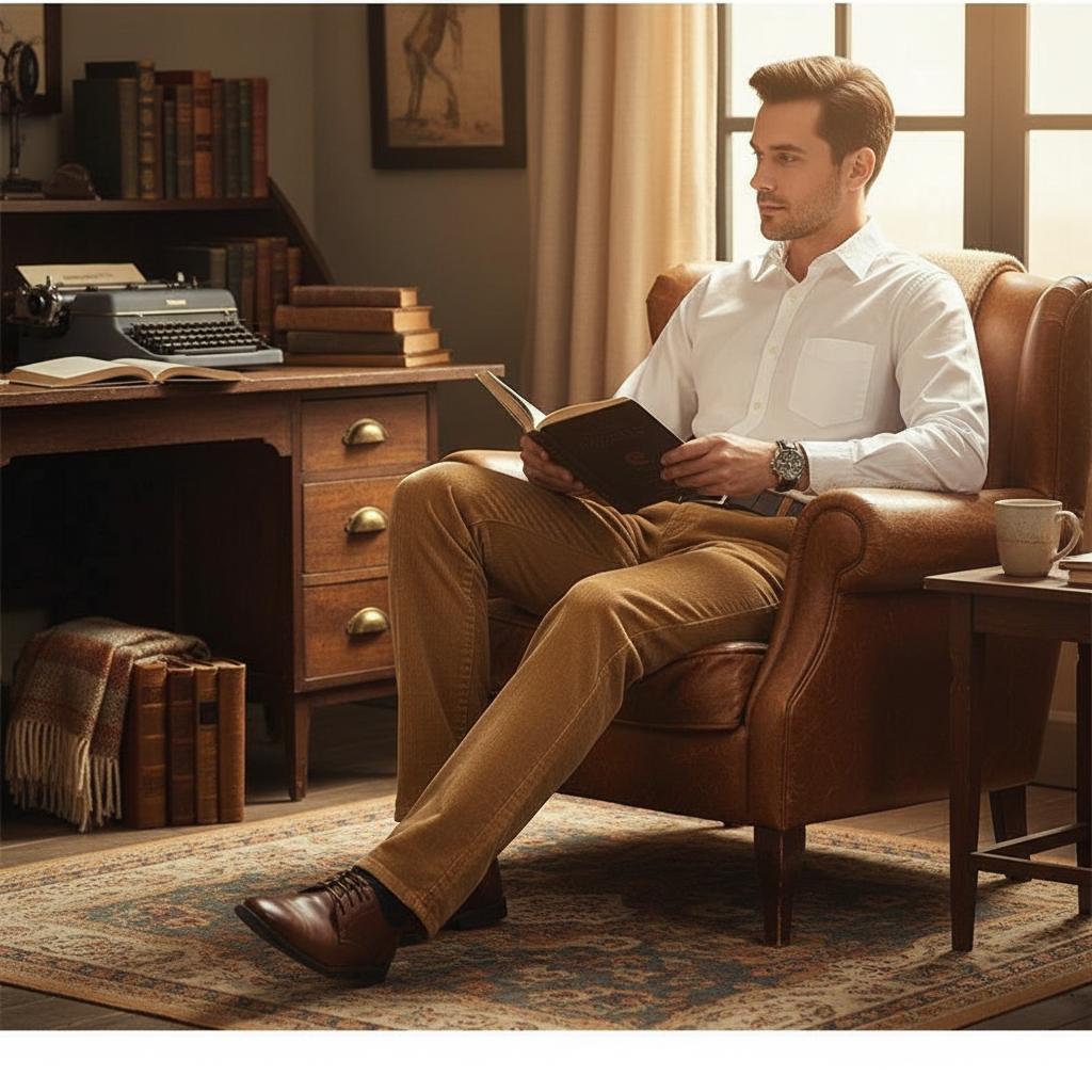 Men's Corduroy Trousers - Straight Fit