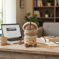 Milk Tea Crossbody Bag - Trendy Coffee Cup Design