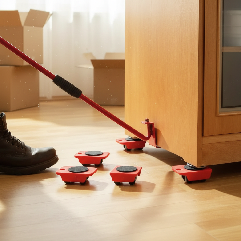 Heavy Furniture Moving Kit with Lever & Sliders