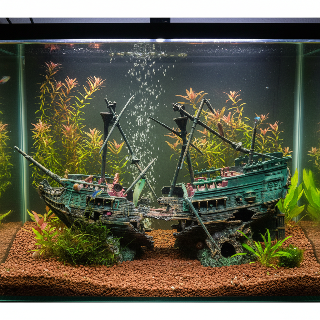 Large Shipwreck Aquarium Decoration - 24cm
