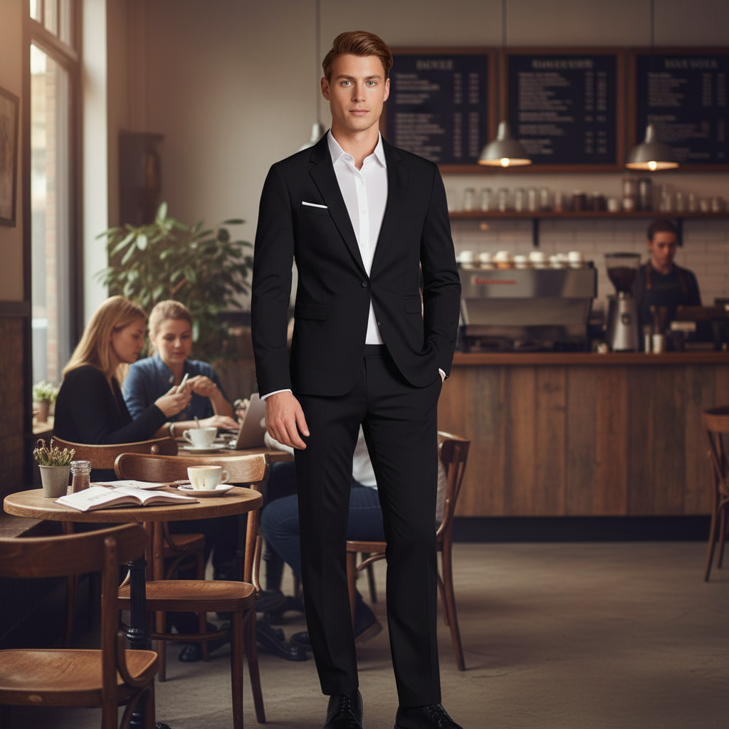 Men's Slim Fit Suit with Blazer & Trousers