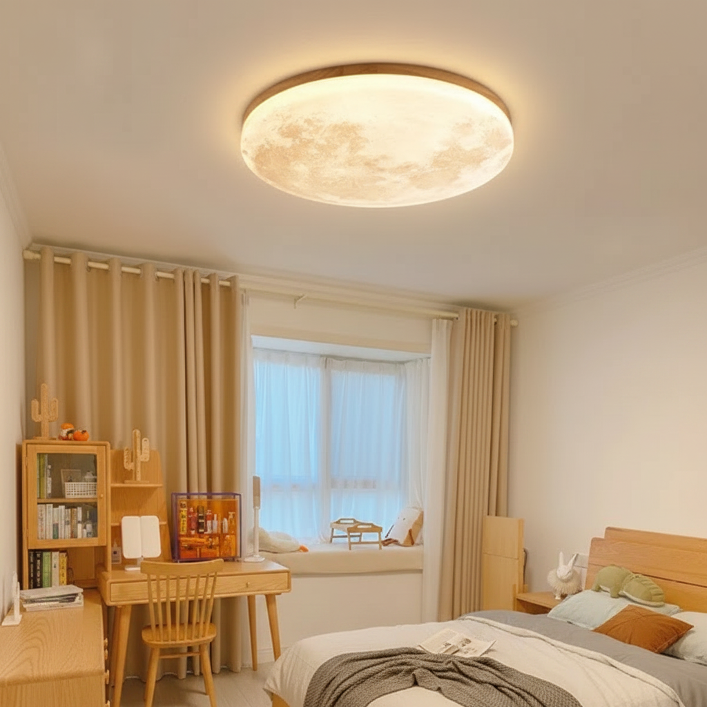 Nordic Moon LED Ceiling Light | Minimalist Acrylic Flush Mount