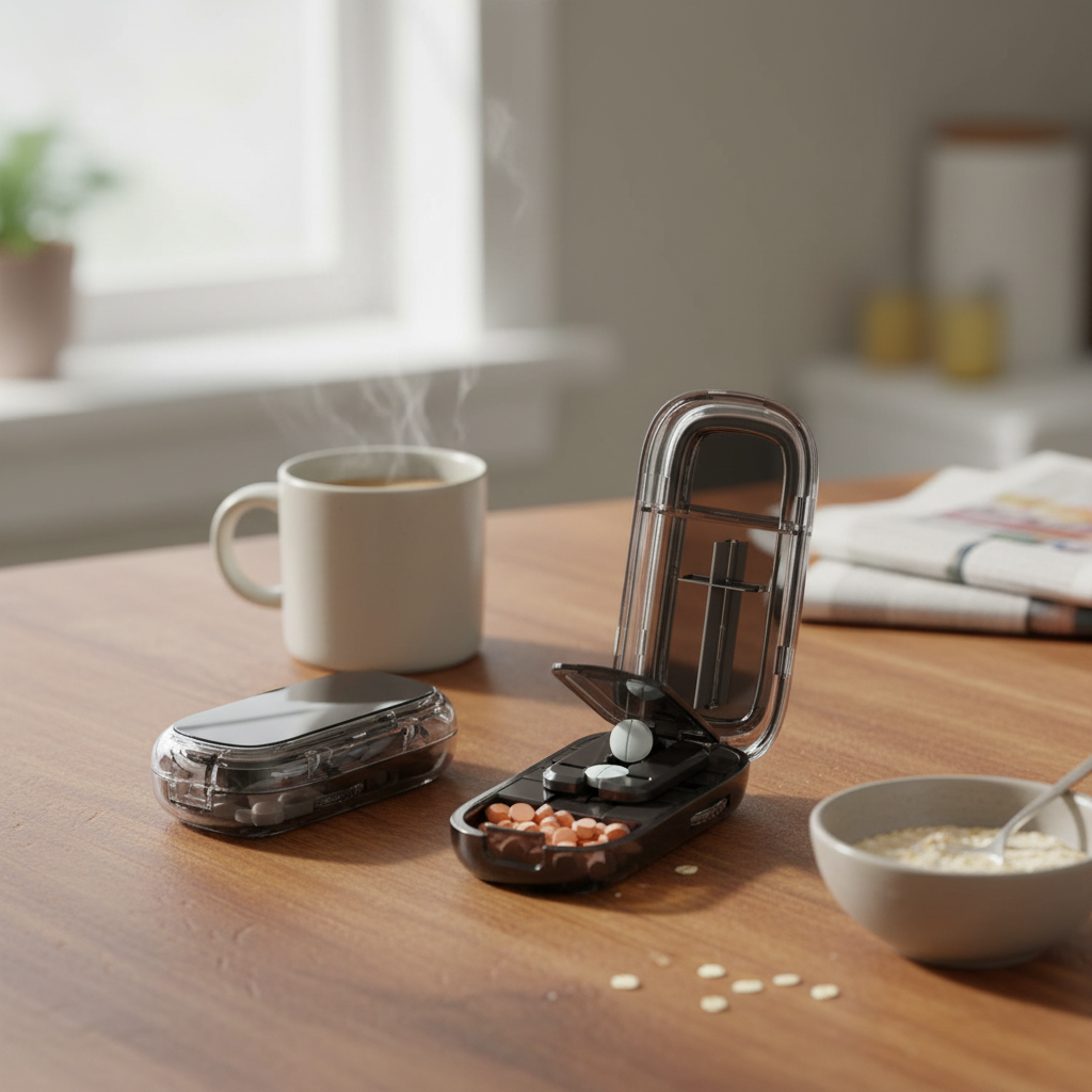Portable Pill Cutter with Adjustable Slot
