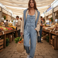 Women's Denim Jumpsuit - Comfortable Casual Style