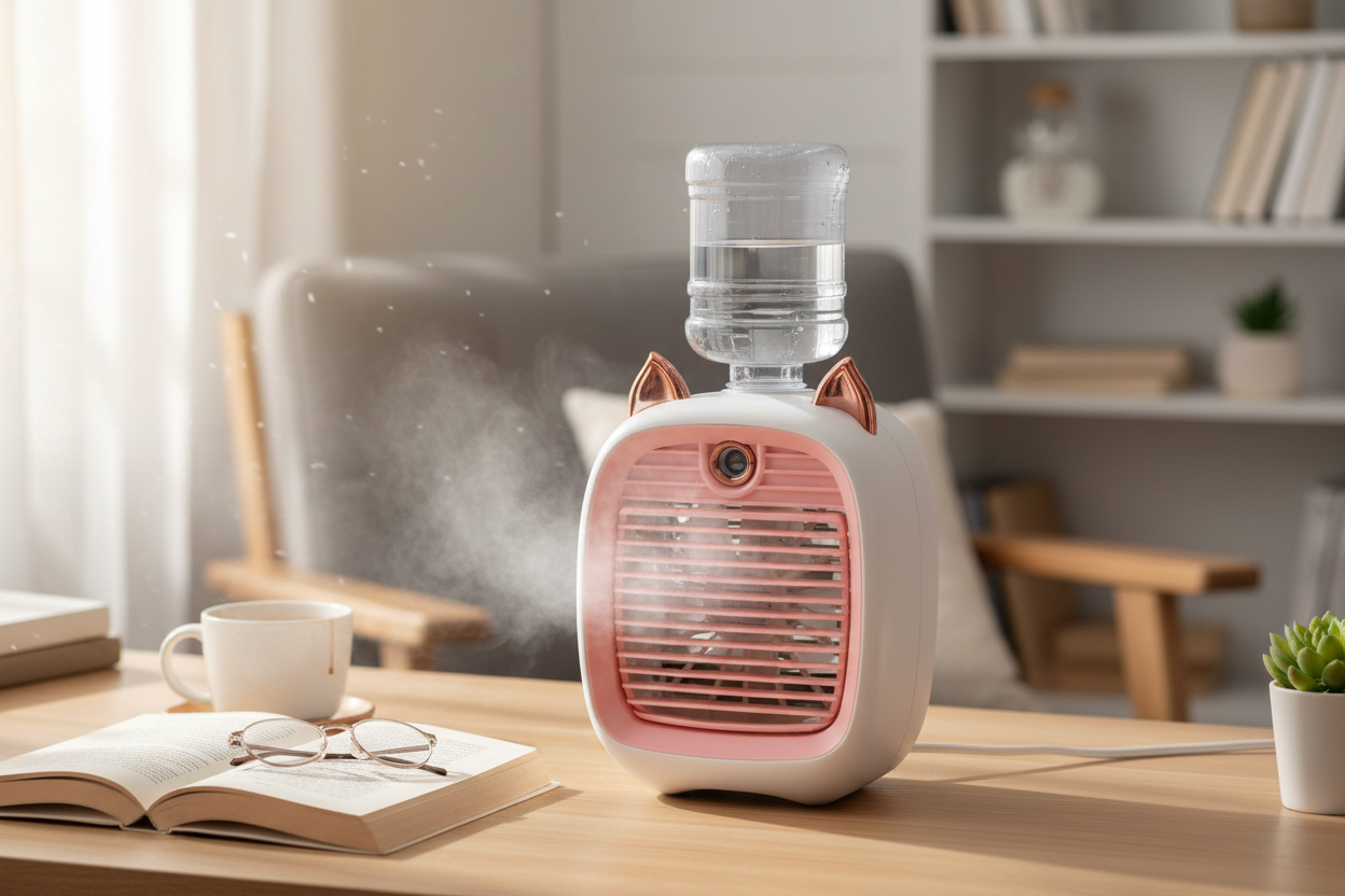 Portable USB Air Conditioner Fan with Misting