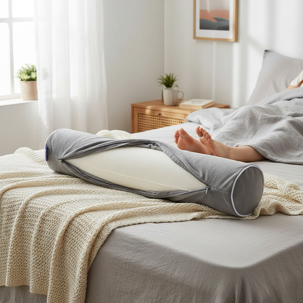 Memory Foam Neck Roll Pillow for Better Sleep