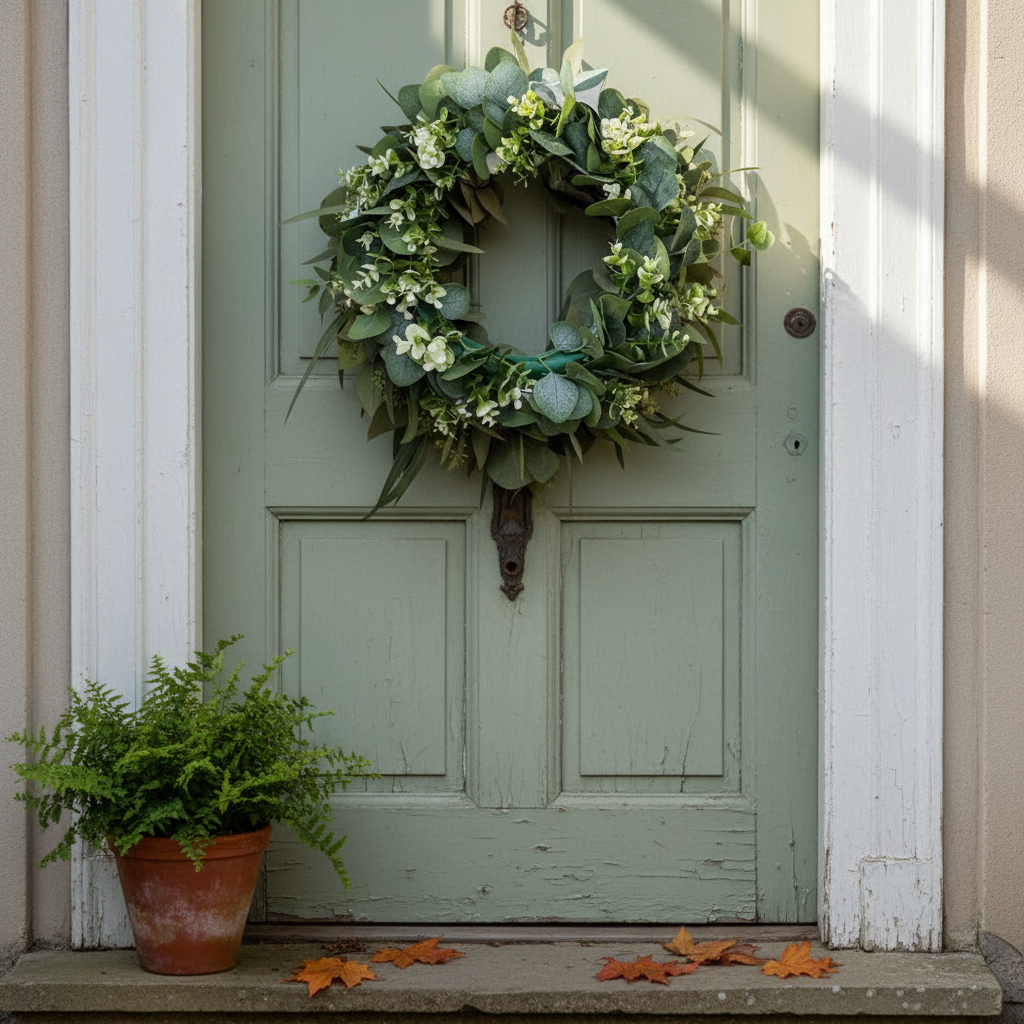 Eucalyptus Wreath for Front Door - 33cm Artificial