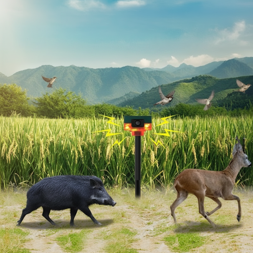 Solar Bird Repeller with Motion Sensor & Flashing Light