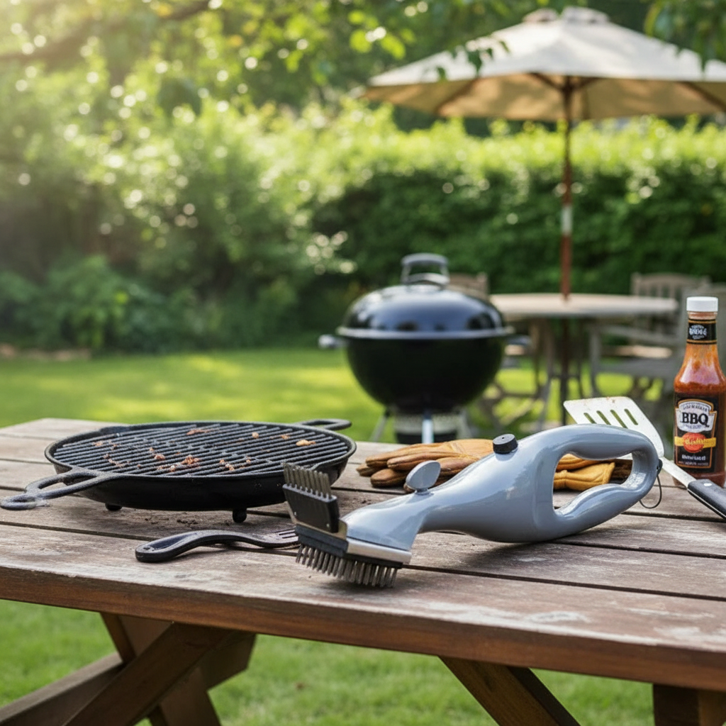 BBQ Grill Cleaning Brush & Charcoal Scraper