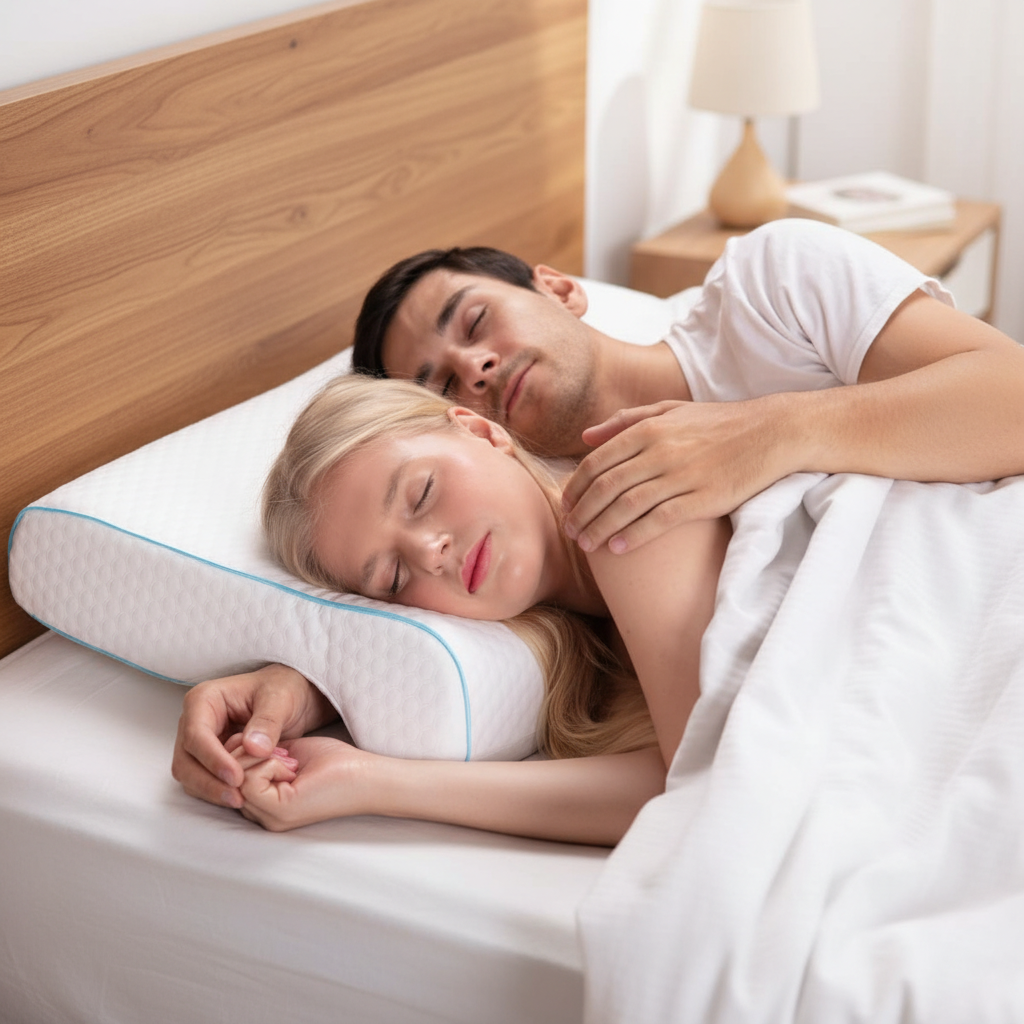 Orthopedic Couple Pillow with Arm Tunnel