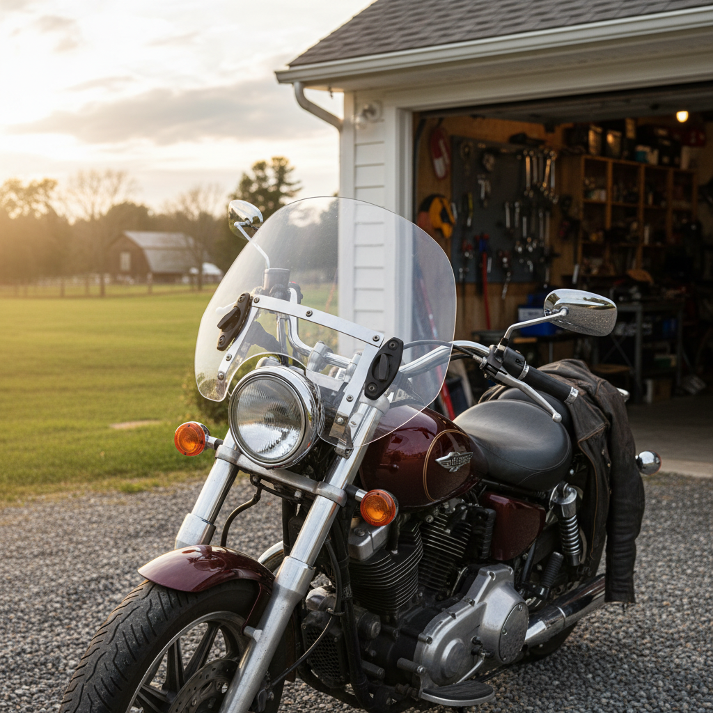 Motorcycle Windshield Extension - Wind Deflector