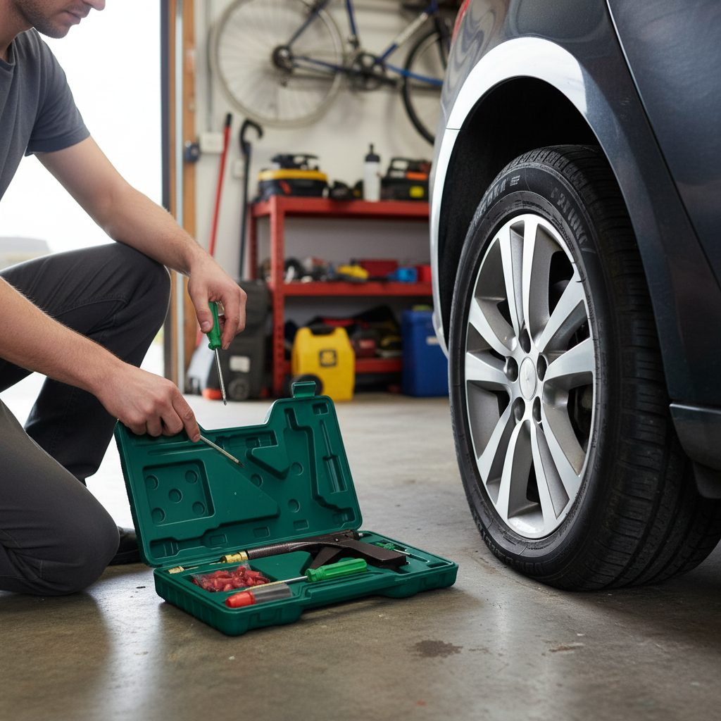 Universal Tire Puncture Repair Kit for Cars & Motorcycles