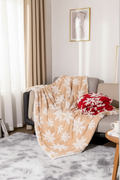 Christmas Wool Blanket Throw - Red Snowflake