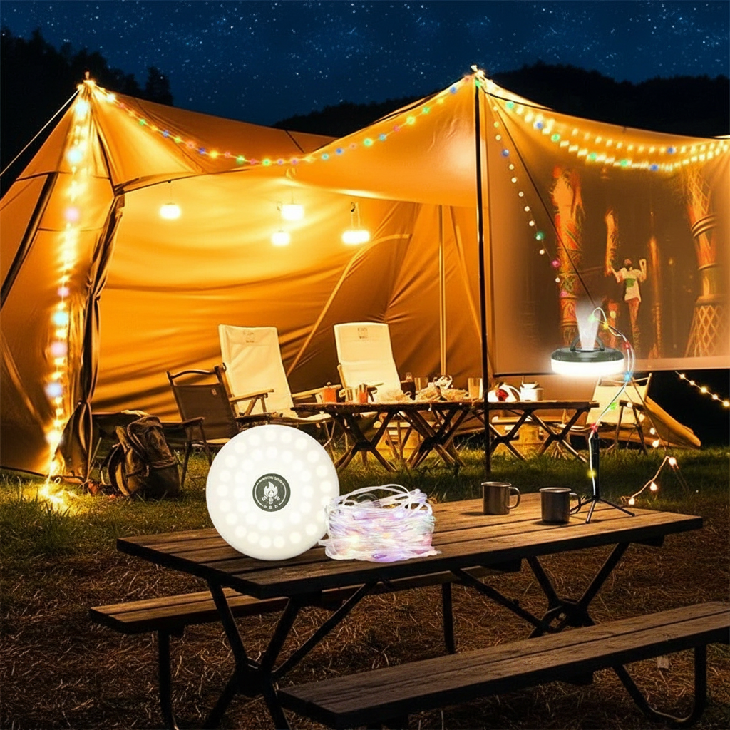 Outdoor String Lights - 33ft Waterproof Camping Lights