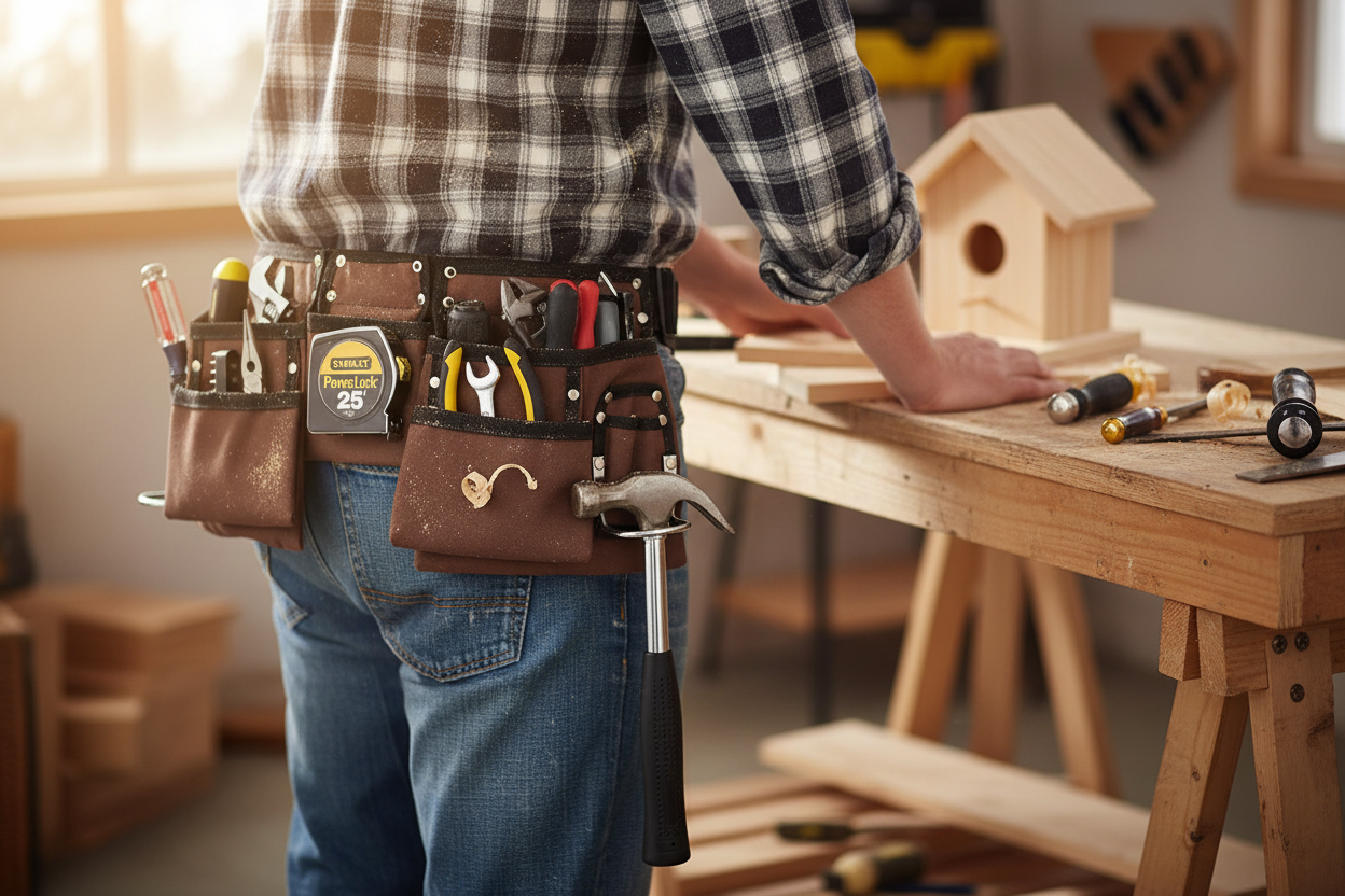 Heavy Duty Tool Belt with 11 Pockets