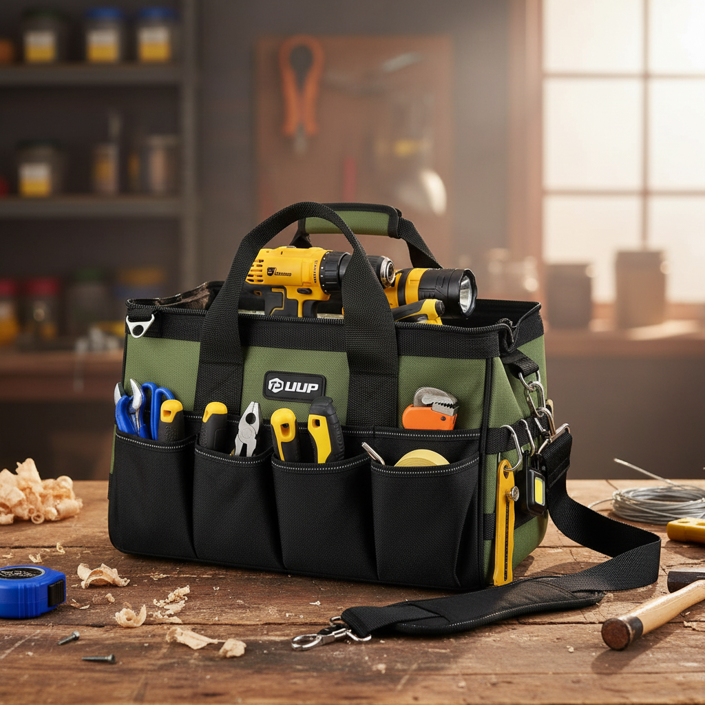 Heavy Duty Tool Tote Bag with 16 Pockets