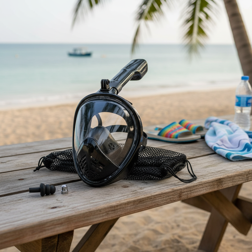 Full Face Snorkel Mask with Anti-Fog & 180° View
