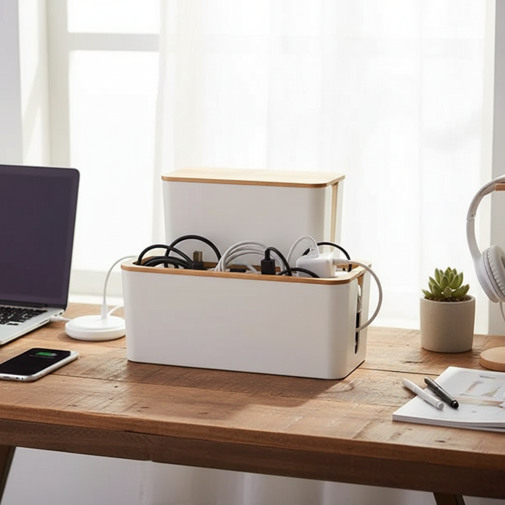 Cable Organizer Box - Wire Storage Solution