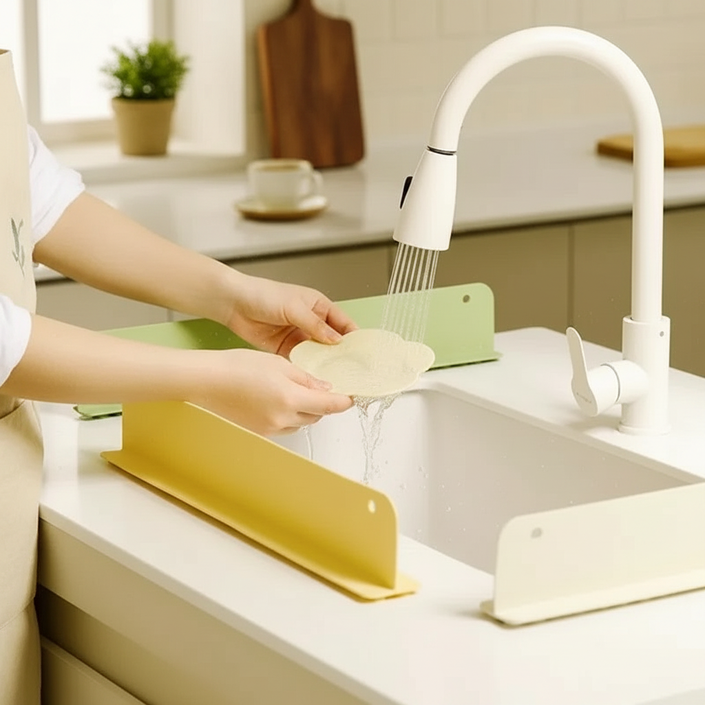 Silicone Sink Splash Guard with Suction Cups