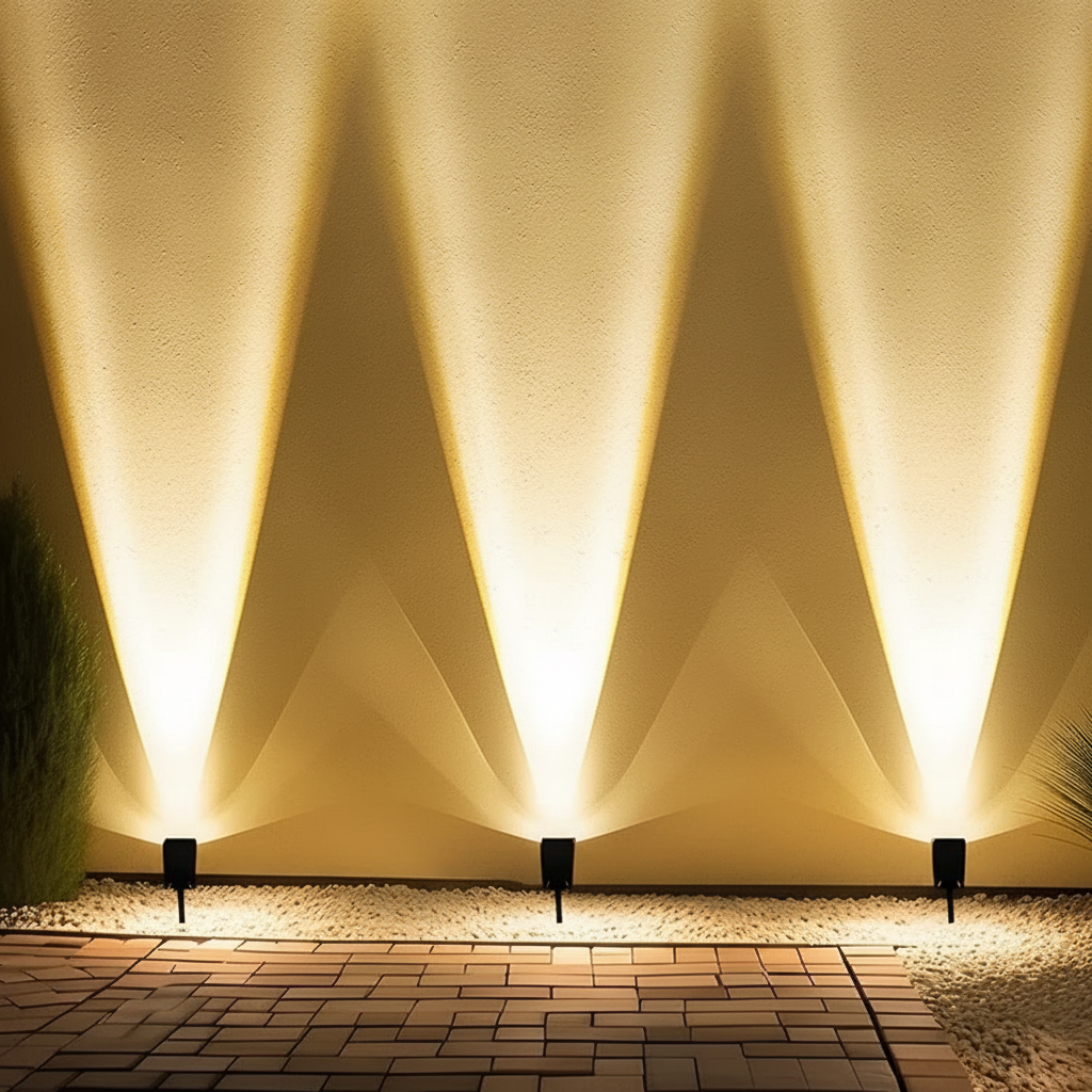 Solar LED Landscape Spotlight with Multi-Zoom RGB