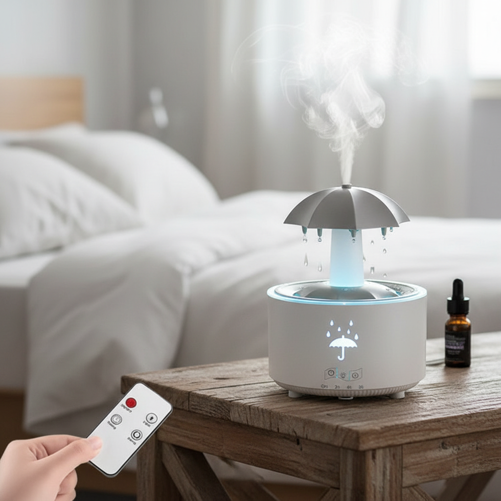 Essential Oil Diffuser with Remote Control & LED Lights