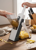 Adjustable Kitchen Vegetable Slicer with Collection Container