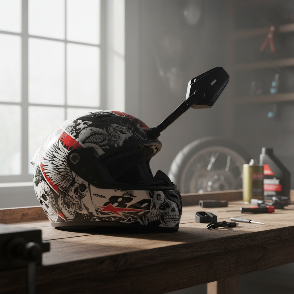 Motorcycle Helmet Windscreen Wiper with Auto-Clean