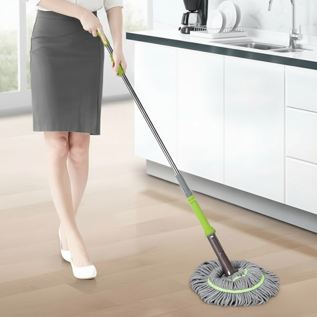 Self-Wringing Rotating Mop with 360° Head