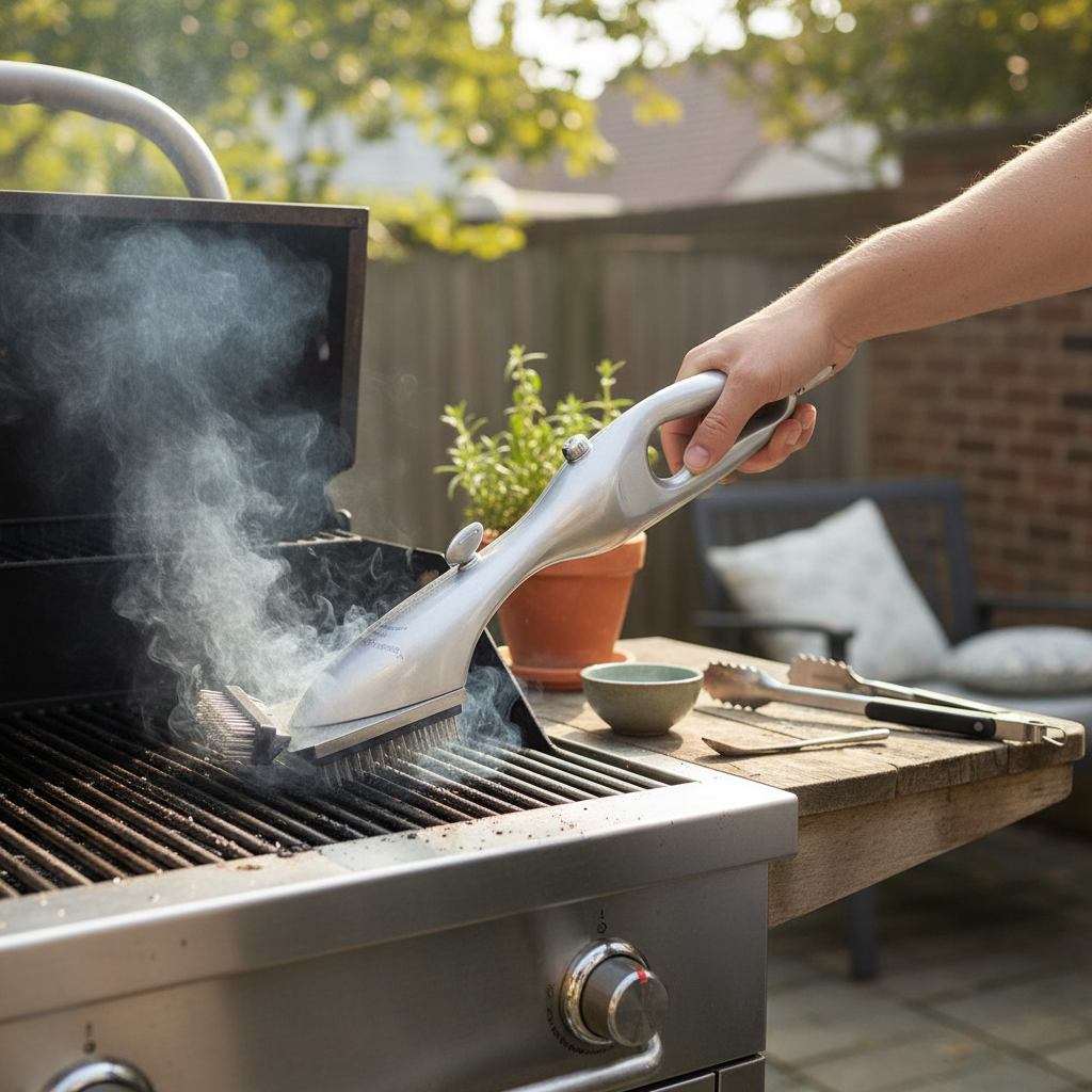 Steam Grill Brush with Stainless Steel Head