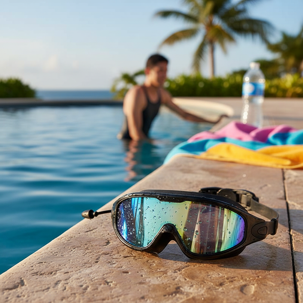 Anti-Fog Swimming Goggles with Wide-Angle Vision