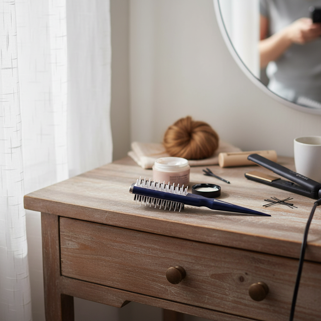 Boar Bristle Hair Brush for Volume & Shine