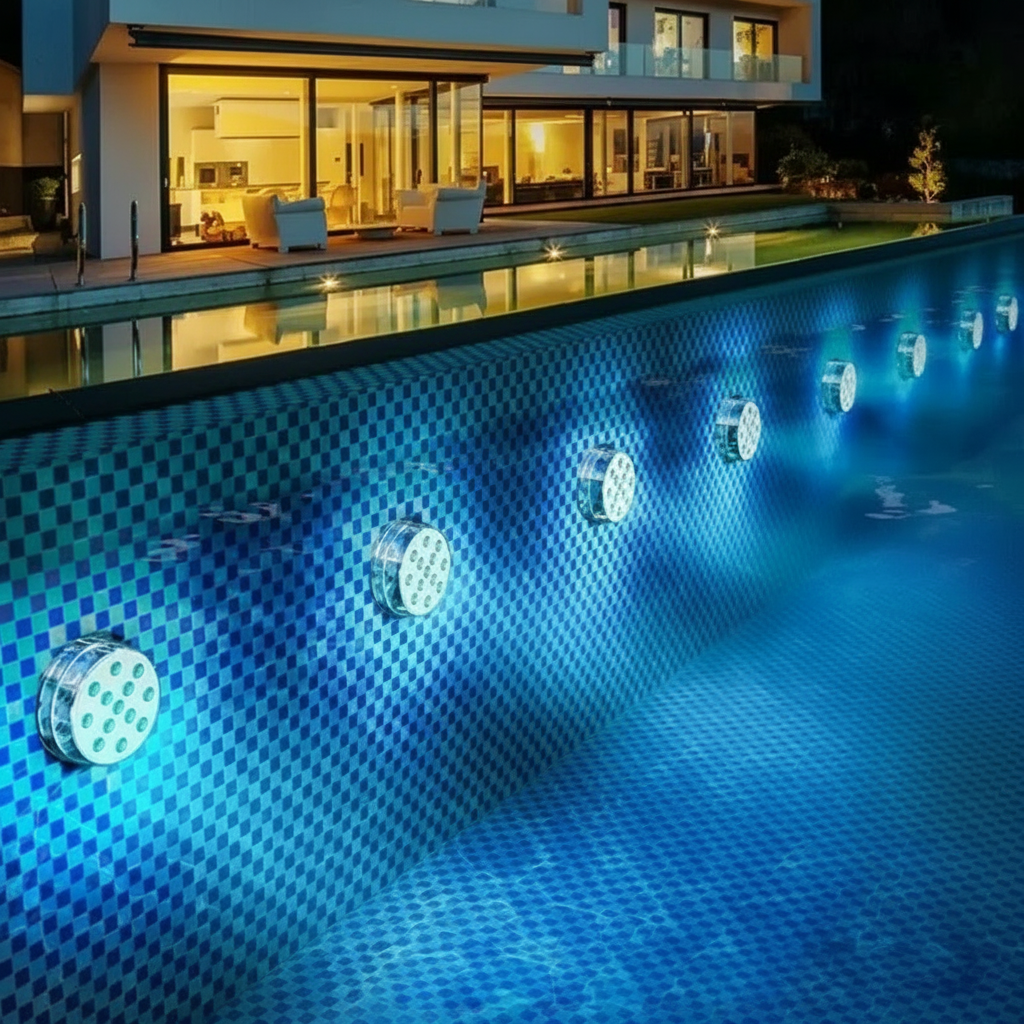 Submersible LED Pool Lights with Remote Control