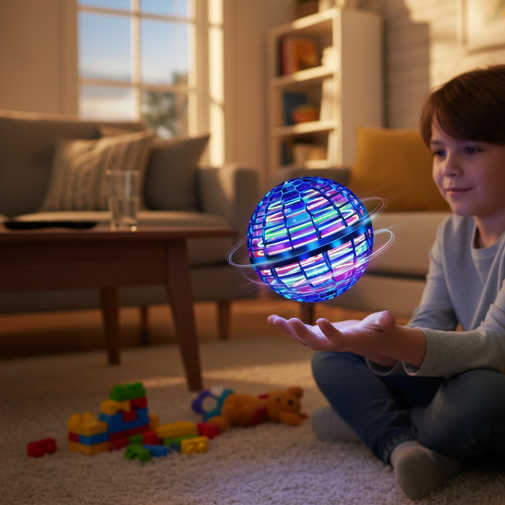 Flying Spinner Mini Drone with LED Lights