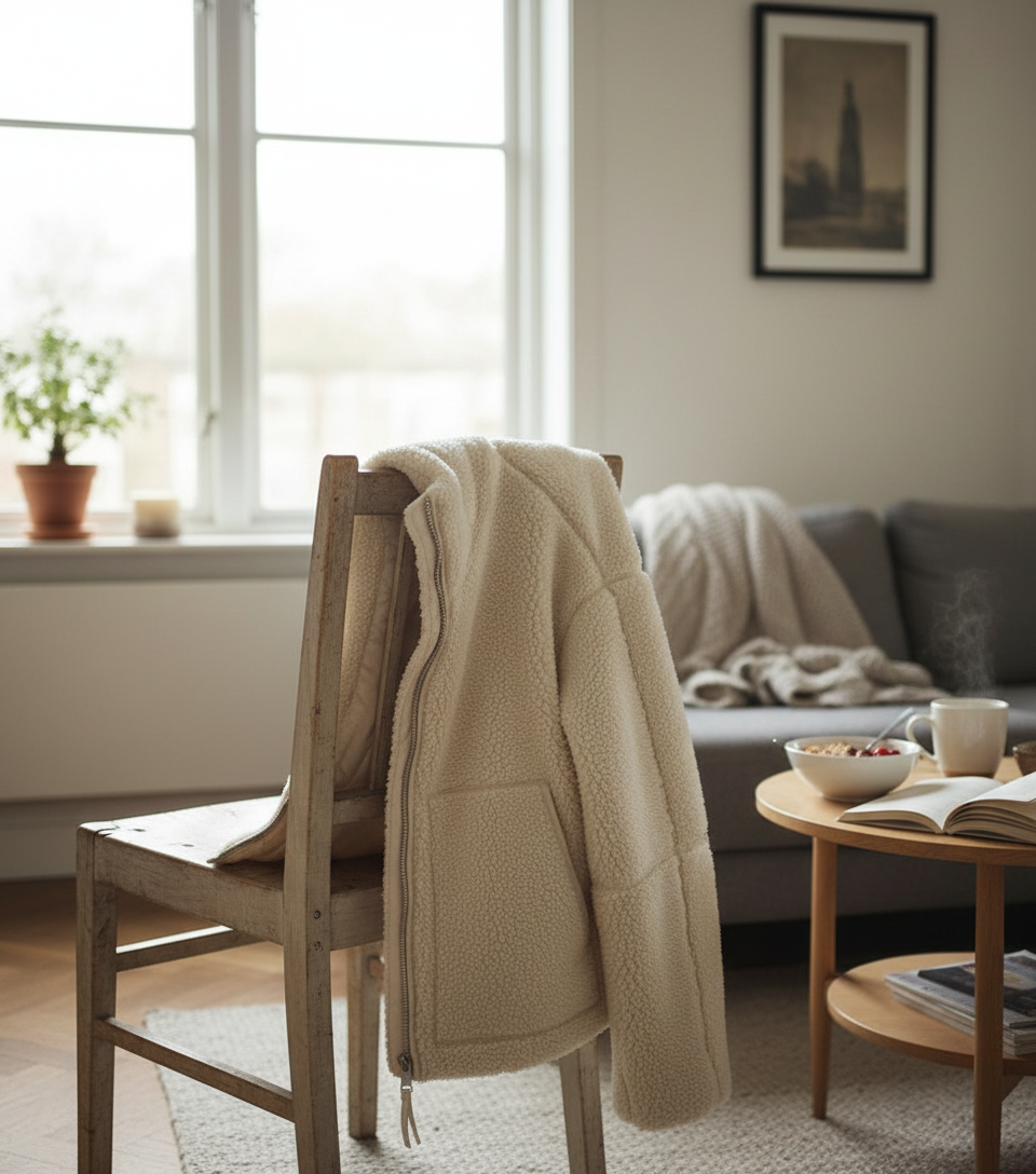 Women's Lambswool Jacket - Cozy Oversized Winter Coat