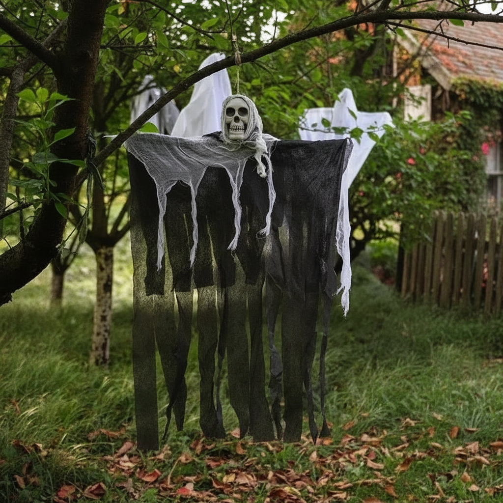 Hanging Ghost Skull Halloween Decorations