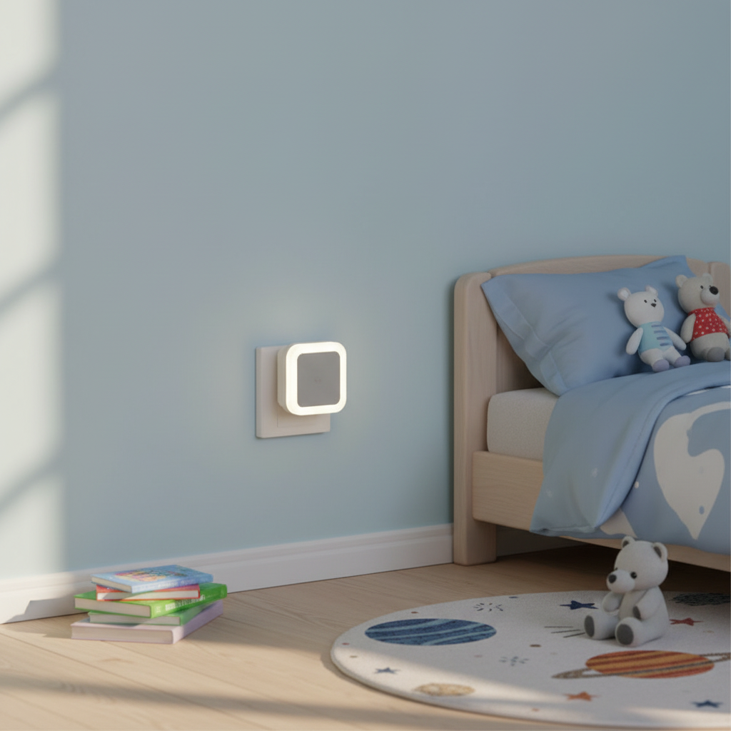 Motion Sensor Night Light Plug-In Outlet Lamp