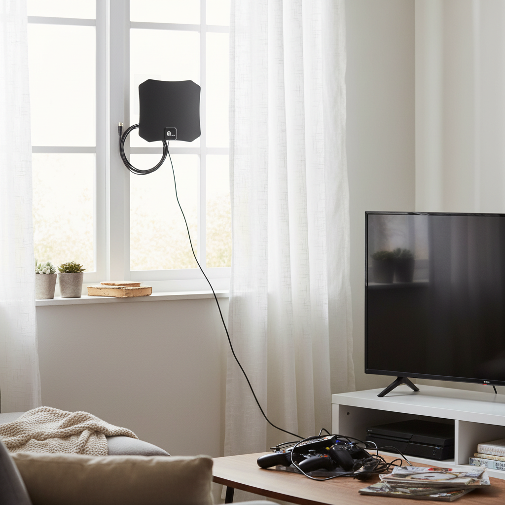 Indoor HDTV Antenna – HD Local Channels, No Subscription