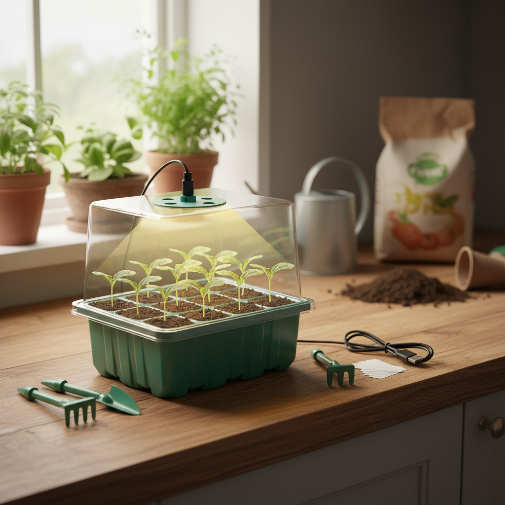 Grow Light Nursery Pot Plant Seed Starter Tray