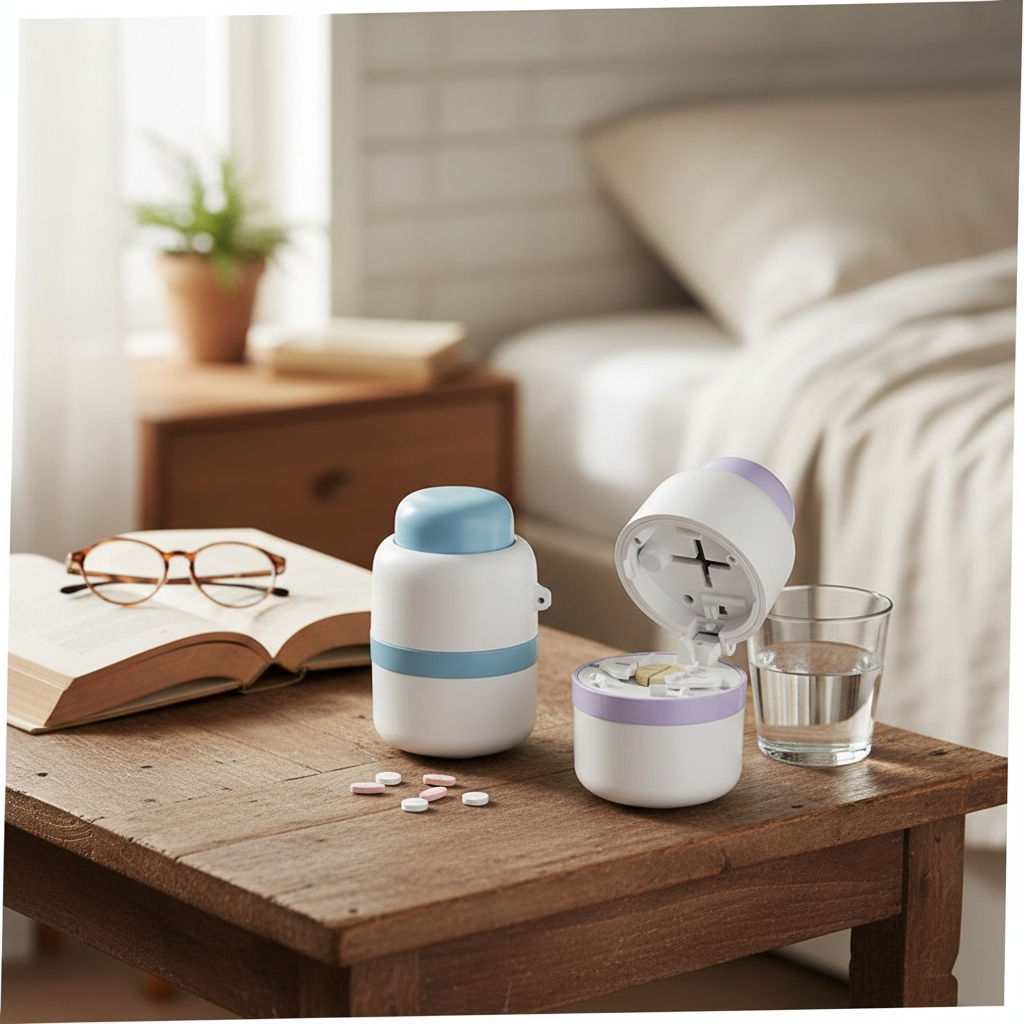 Pill Cutter and Splitter with Storage