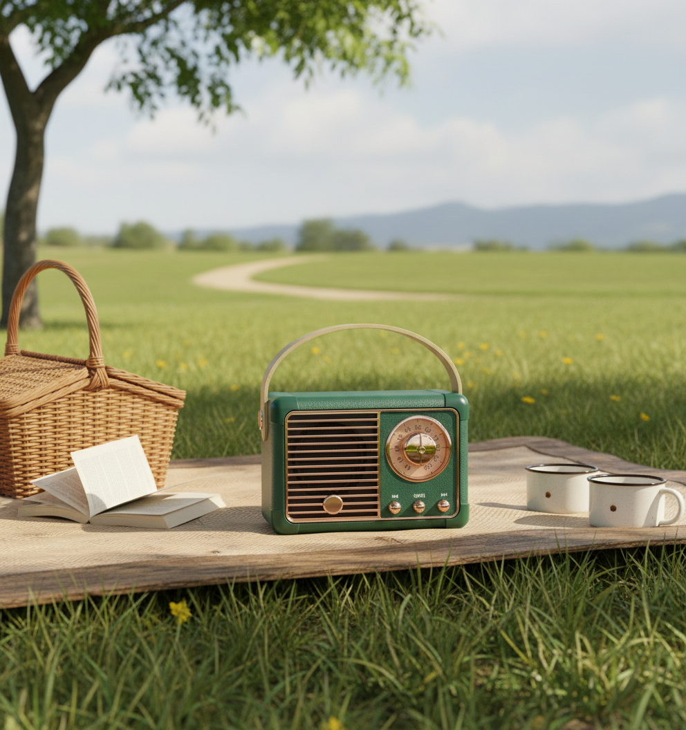 Retro Bluetooth Speaker with Vintage Design