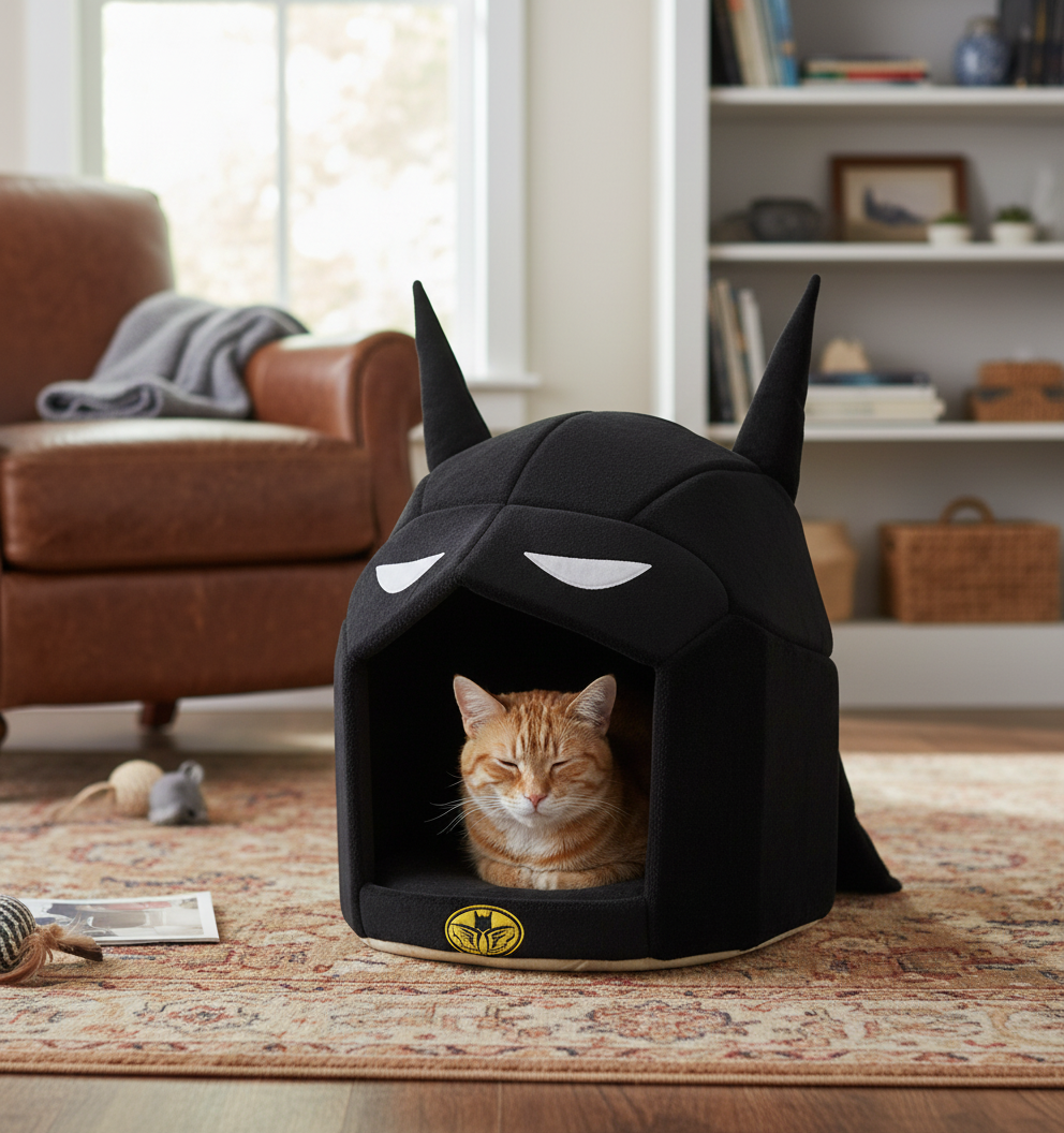 Bat Cave Pet Bed for Cats & Small Dogs
